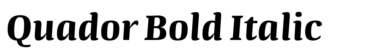 Quador Bold Italic